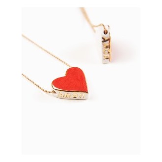 COLLAR CORAZON ROJO AMOR