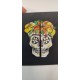 Calavera flores amarillas